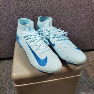 NEW Nike size 7.5 M/9 W Zoom Mercurial Superfly 10 Elite FG Blue Soccer Cleats
